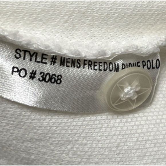 Rock Point Freedom Polo Shirt Mens Large White Short Sleeve Nelson Energy - Picture 5 of 11